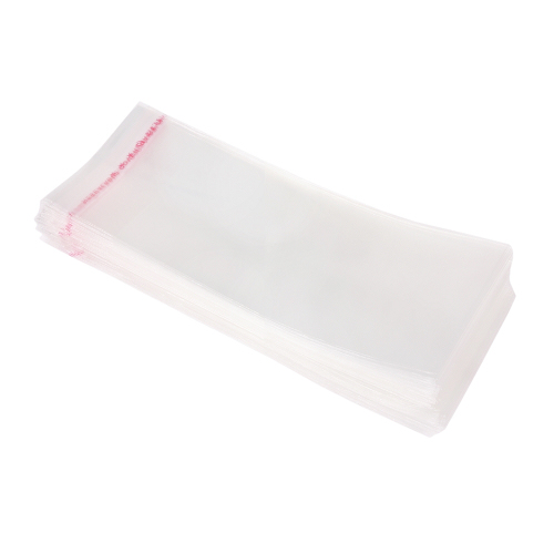 1000x praktische selbstklebende OPP Tütchen 5x13cm+Klappe 2cm, Beutel, Tüten, Adhäsionsverschlussbeutel, Verpackung, transparent - zum Schließen ins Bild klicken
